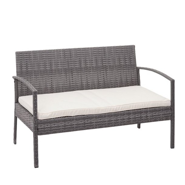 Polyrattan loungest - lounge havembelst i 4 dele - gr 2-1-1