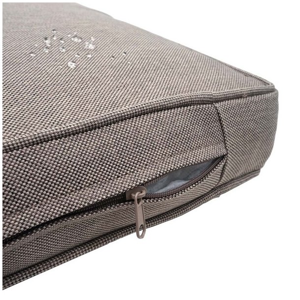 Havem�bels�t - gr�brune polyrattan havem�bler med gr�brune hynder