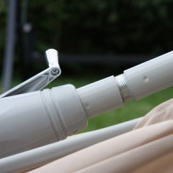 Parasol 3 x 2 meter i aluminium med knk/vip - antracit haveparasol