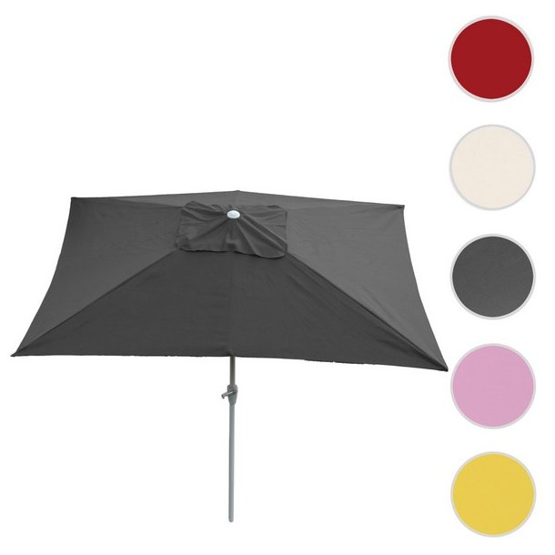 Parasol 3 x 2 meter i aluminium med knk/vip - antracit haveparasol