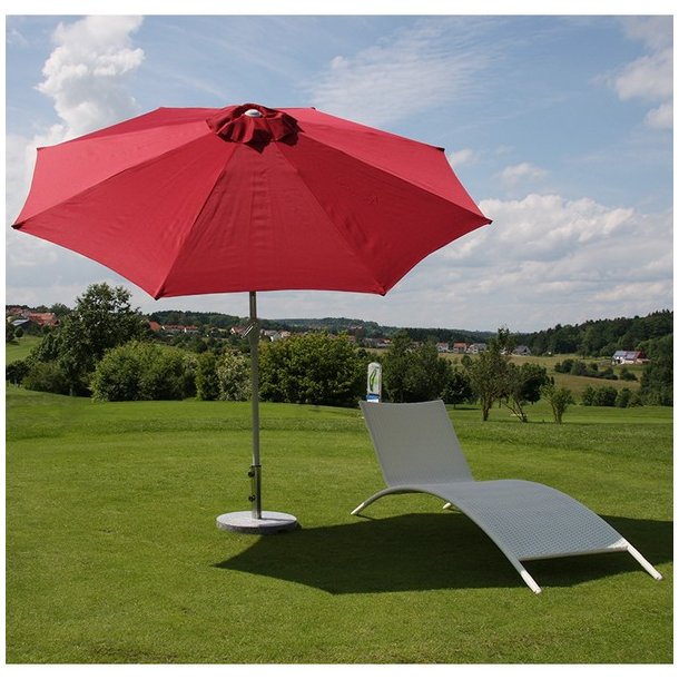Haveparasol i aluminium med knk/vip 270 cm - rd parasol