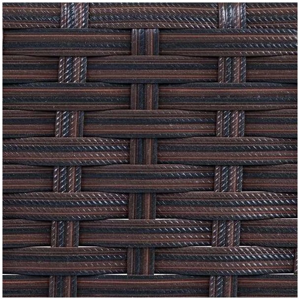 Havestole - 2 brunmeleret polyrattan havestole med gr�nne hynder