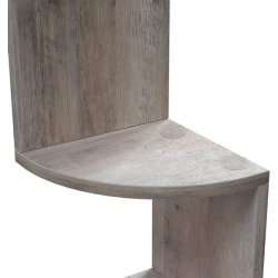 Hjrnereol - vghngt bogreol med 5 hylder - gr beige reol