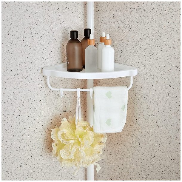 Brusestativ - hjrne brusehylde til badevrelse 85-305 cm