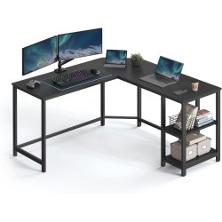 Hj�rneskrivebord - L-formet skrivebord - sort 138 x 138 x 76