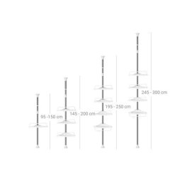 Brusestativ - hjrne brusehylde til badevrelse 95-300 cm