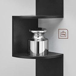 Hj�rnereol - v�gh�ngt bogreol med 5 hylder - sort reol