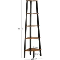 Hjrnereol - stigereol i industrielt design - rustik brun