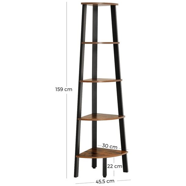 Hjrnereol - stigereol i industrielt design - rustik brun
