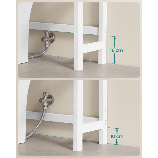 Badev�relsesreol - reol til badev�relse over toilet/vaskemaskine