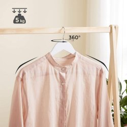 T�jb�jler med buksestang - 20 stk hvide tr�b�jler til t�j