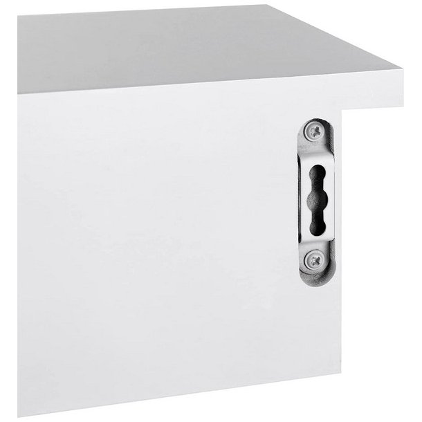 V�ghylde - hvid hylde i tr� med 3 skuffer - 80 x 15 x 10 cm