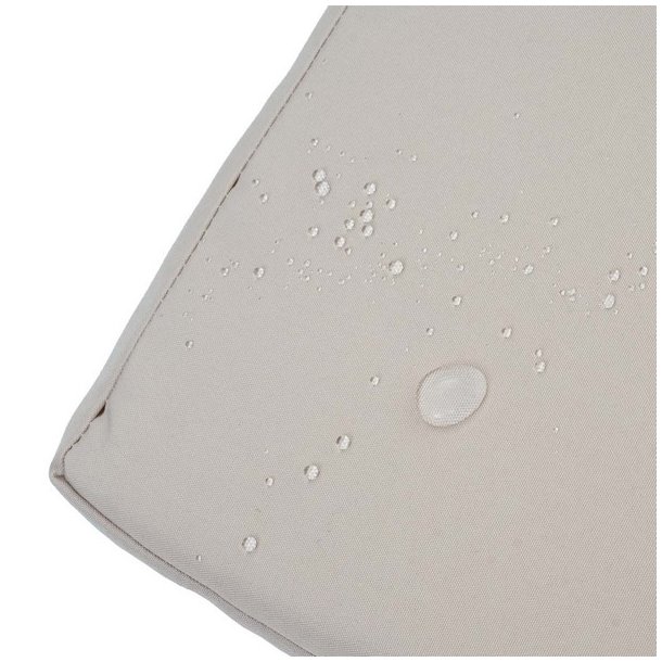 Havebnk og hyndeboks - gr polyrattan med beige hynde - 2 personer