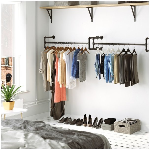 2 stk vghngt tjstang i vandrr look - industrielt design