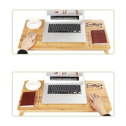 B�rebar laptop stand i bambus - justerbar sammenklappelig