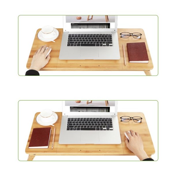 B�rebar laptop stand i bambus - justerbar sammenklappelig