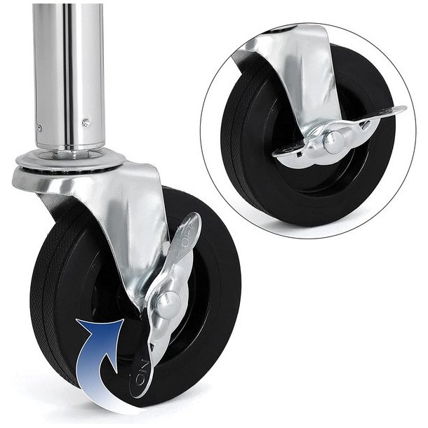 T�jstativ p� hjul med justerbar t�jstang - b�reevne 130 kg