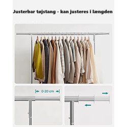 T�jstativ p� hjul med justerbar t�jstang - b�reevne 130 kg