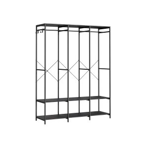 �ben garderobe - �ben t�jstativ - kl�deskab - sort 40x141x180