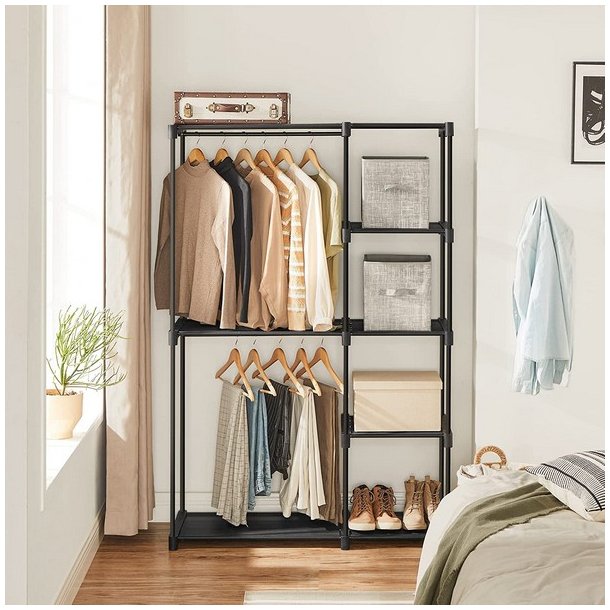 �bent kl�deskab - �ben garderobe - sort garderobeskab og t�jskab