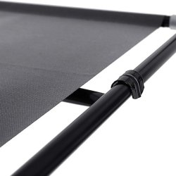 Kldeskab med stofsider - sort campingskab og tjskab - 160 cm