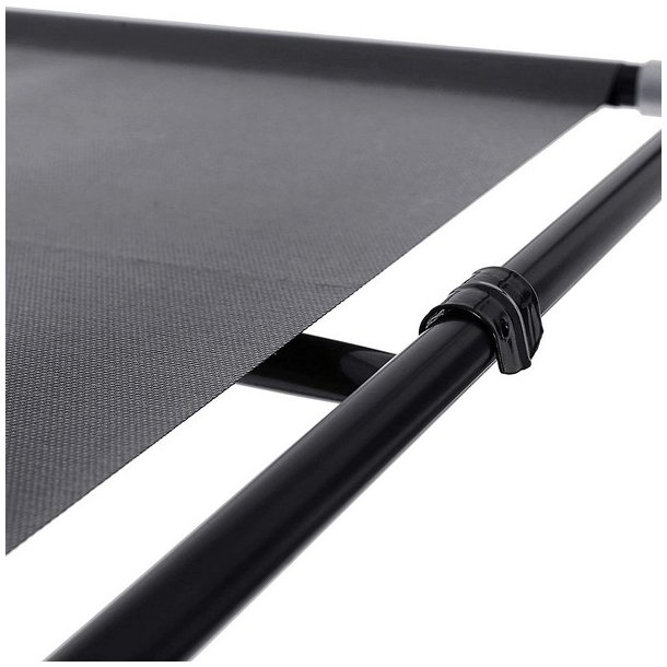 Kldeskab med stofsider - sort campingskab og tjskab - 160 cm