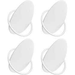 Knager - s�t med 4 knager i �g-inspireret design - hvid