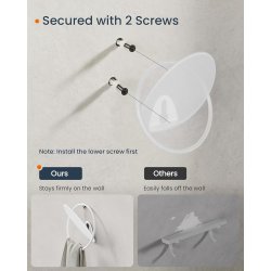 Knager - s�t med 4 knager i �g-inspireret design - hvid