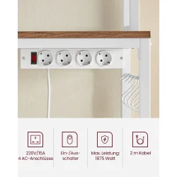 K�kkenreol med indbygget str�m - k�kken modul - brun 40x80x170