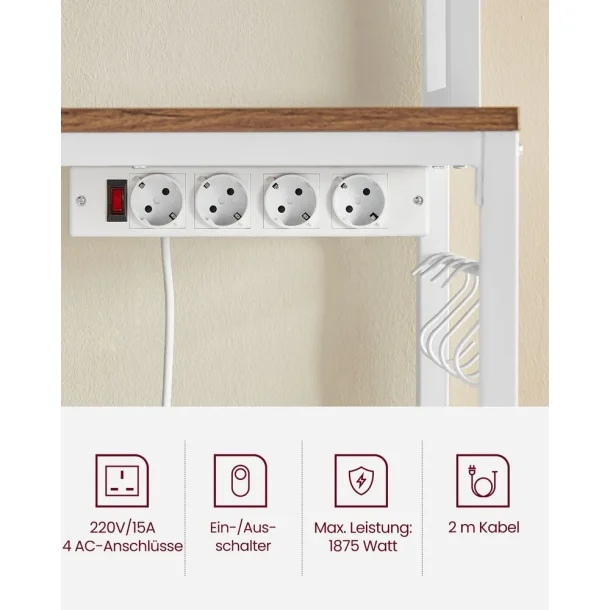 K�kkenreol med indbygget str�m - k�kken modul - brun 40x80x170