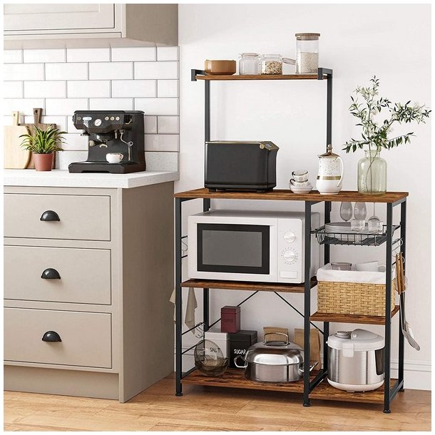 K�kkenenhed - k�kkenstativ - rustik brun L90 x B40 x H132 cm