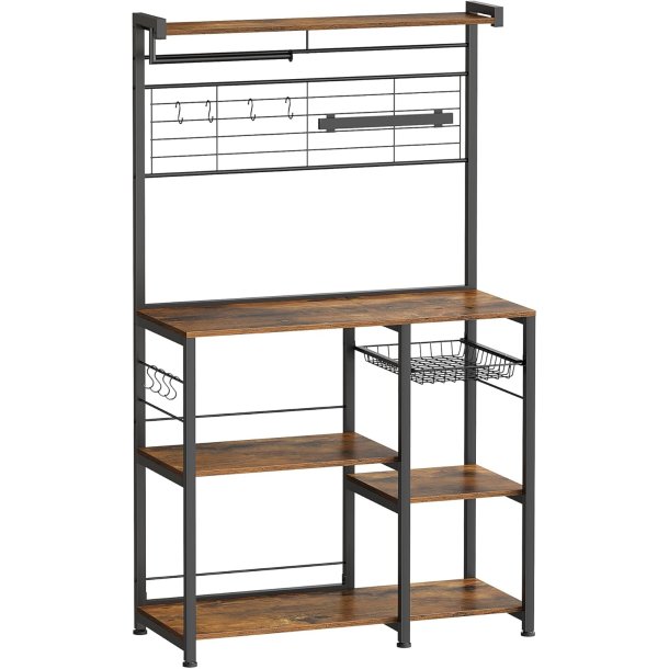 K�kkenreol - k�kkenstativ - rustik brun L90 x B42 x H167,3 cm