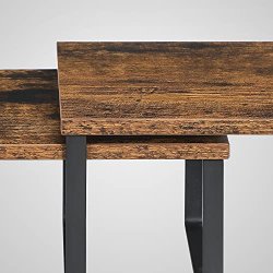 Hylder til bord - s�t med 2 stabelbare k�kkenhylder - rustik brun