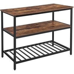 K�kken� i industrielt design med hylder - rustik brun 120x60x90