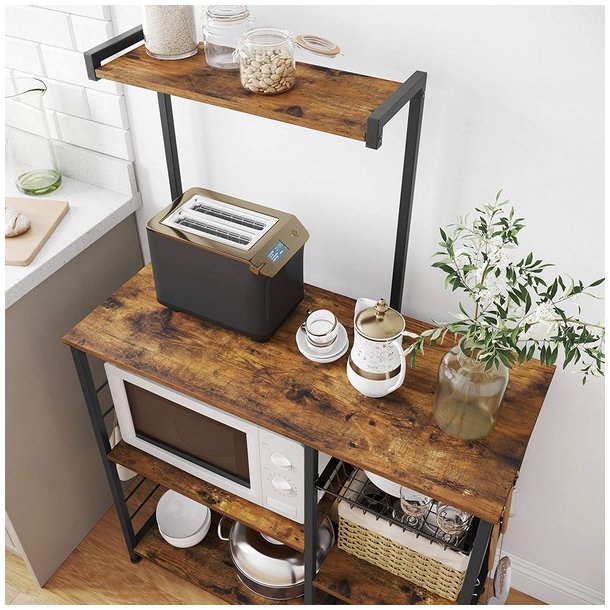 K�kkenenhed - k�kkenstativ - rustik brun L90 x B40 x H132 cm