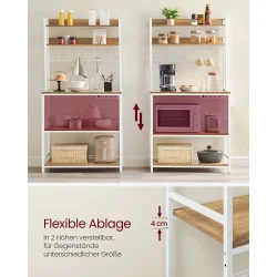 K�kkenreol med indbygget str�m - k�kken modul - brun 40x80x170