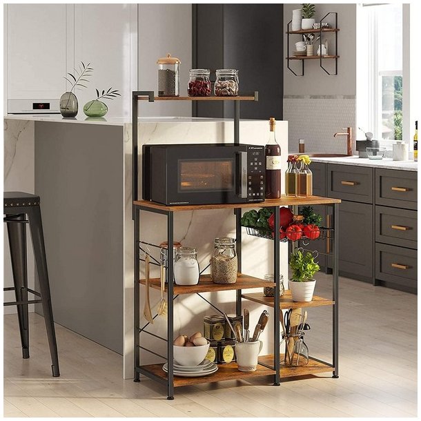 K�kkenenhed - k�kkenstativ - rustik brun L90 x B40 x H132 cm