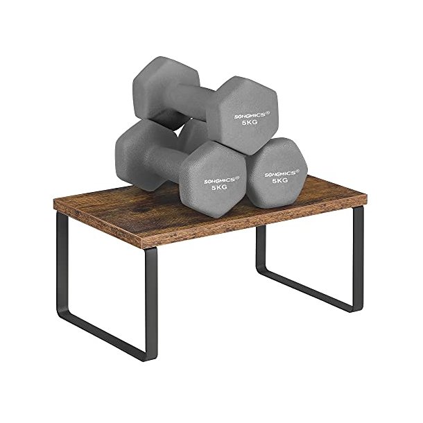 Hylder til bord - s�t med 2 stabelbare k�kkenhylder - rustik brun