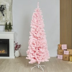 NORDIC WINTER BLING - pink smalt plastik juletr 180 x 68 u/LED