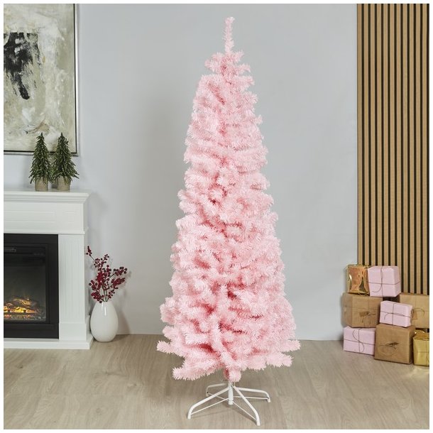 NORDIC WINTER BLING - pink smalt plastik juletr 180 x 68 u/LED