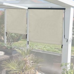 Vertikalmarkise 250 x 180 cm - creme beige lskrm og lsejl