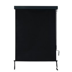 Vertikalmarkise 250 x 100 cm - sort antracit lskrm og lsejl