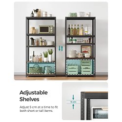 St�lreol med 5 hylder - lagerreol - sort reol 200 x 100 x 50