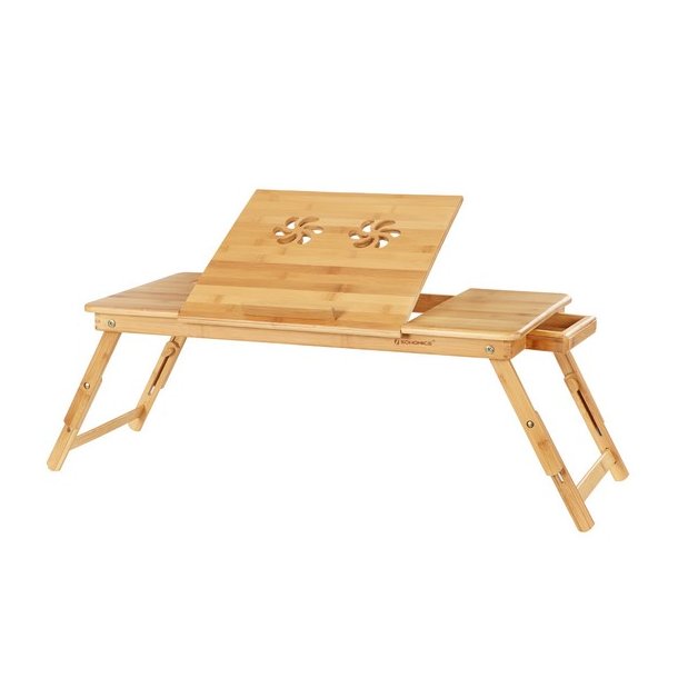 B�rebar laptop stand i bambus - justerbar sammenklappelig