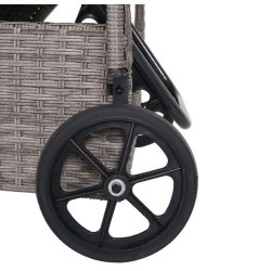 Polyrattan aluminium solseng - gr luksus solvogn og liggestol