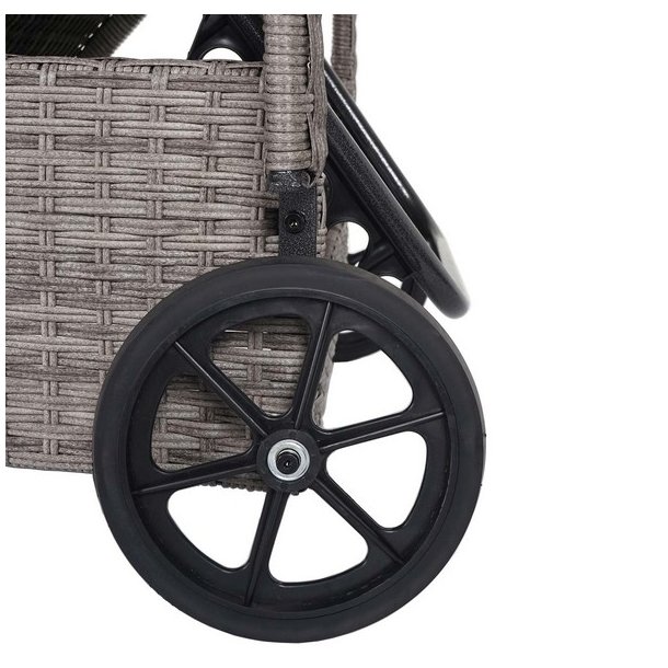 Polyrattan aluminium solseng - gr luksus solvogn og liggestol