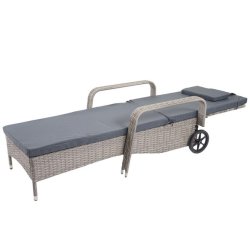 Polyrattan aluminium solseng - gr luksus solvogn og liggestol