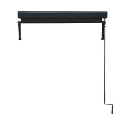 Vertikalmarkise 250 x 140 cm - sort antracit l�sk�rm og l�sejl