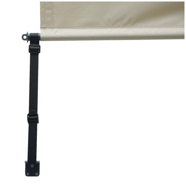 Vertikalmarkise 250 x 180 cm - creme beige lskrm og lsejl