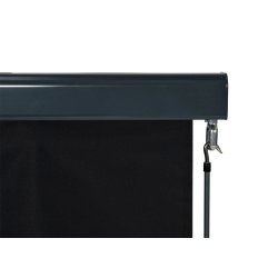 Vertikalmarkise 250 x 180 cm - sort antracit l�sk�rm og l�sejl